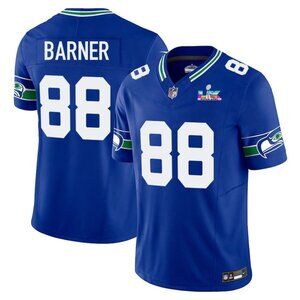 Mens or Youths Choose AJ Barner Super Bowl LX Stitched Jersey Royal Vapor